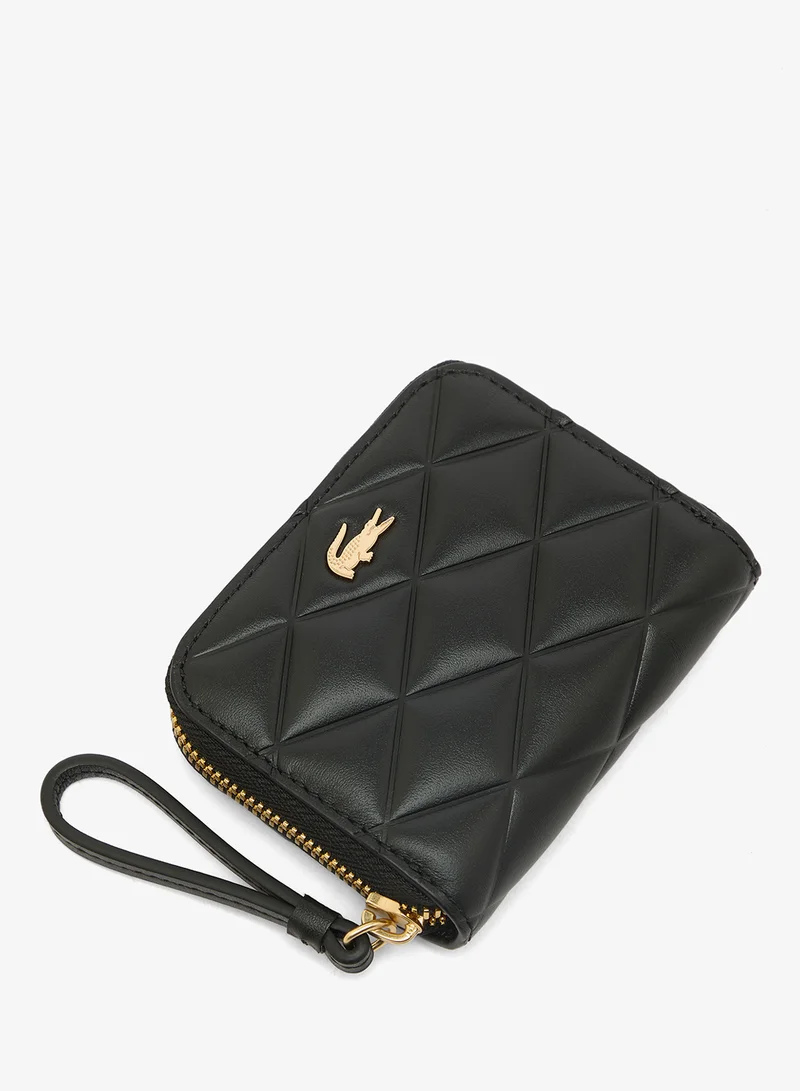 LACOSTE Logo Qulited Coin Purse