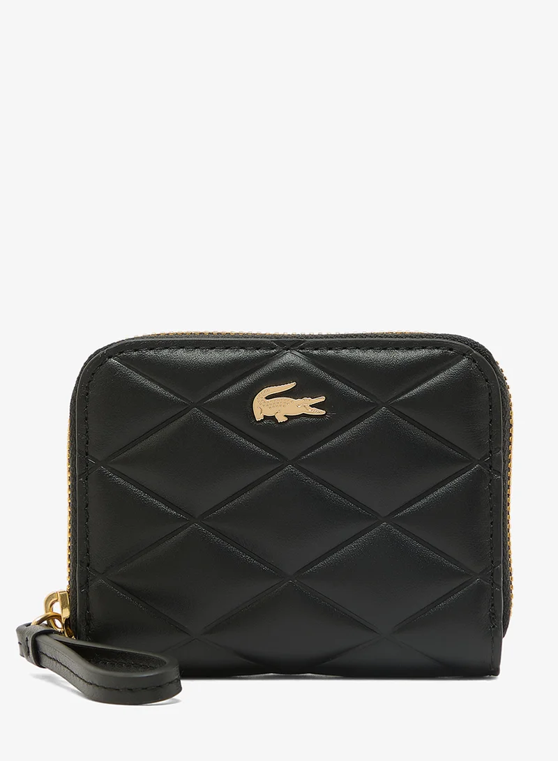 LACOSTE Logo Qulited Coin Purse
