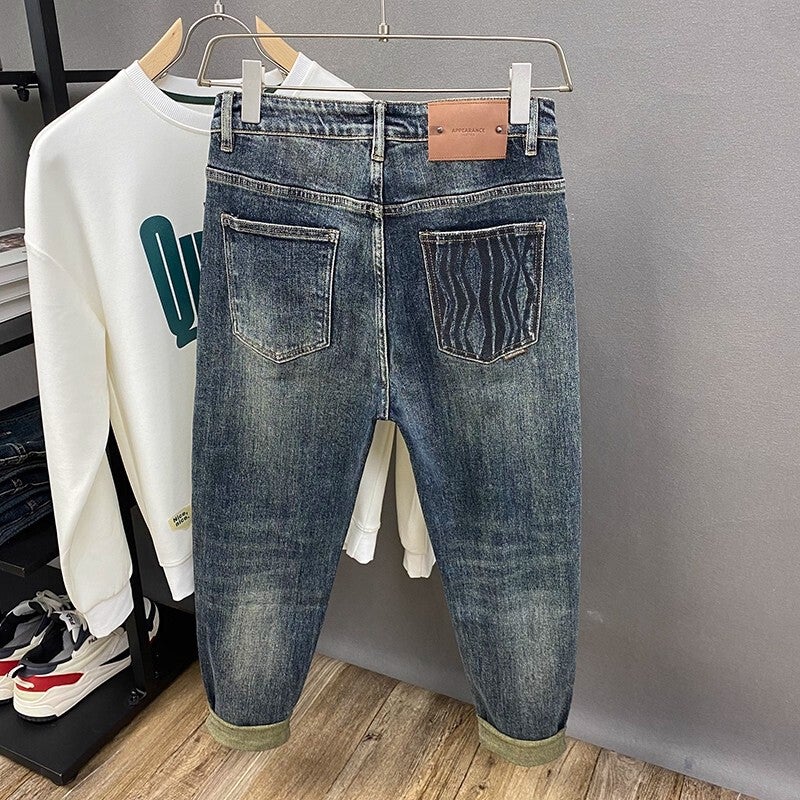 Unisex Classic Denim Jeans Loose Fit Daily Outdoor Wear - Image 2
