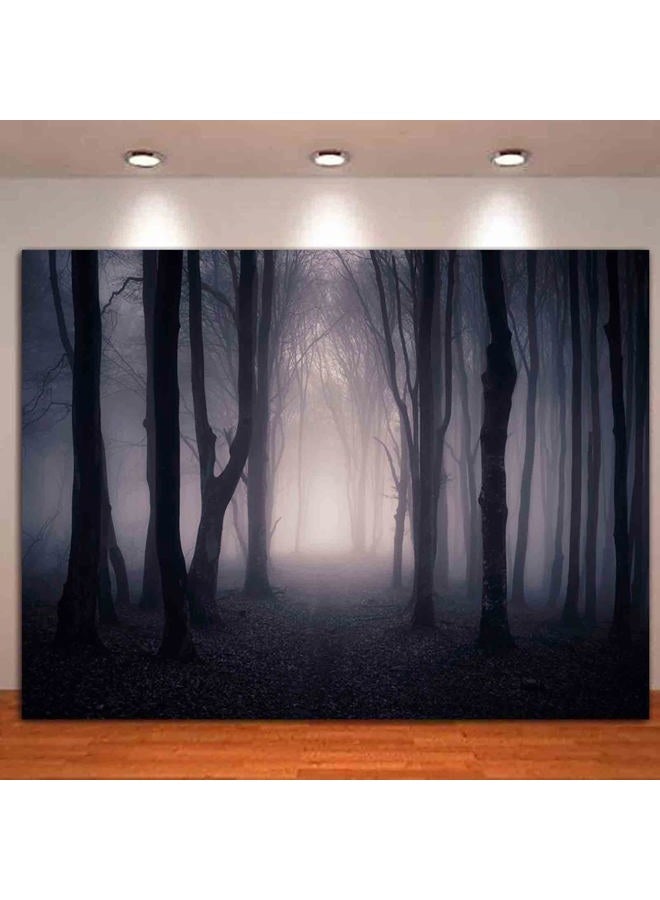 HQM خلفية عيد الهالوين ذات الطابع القديم غابة مخيفة ضبابية تصوير خلفيات حفلة عيد ميلاد الأطفال استحمام الأطفال لافتة تصوير استوديو الأطفال 82x60IN - Image 2