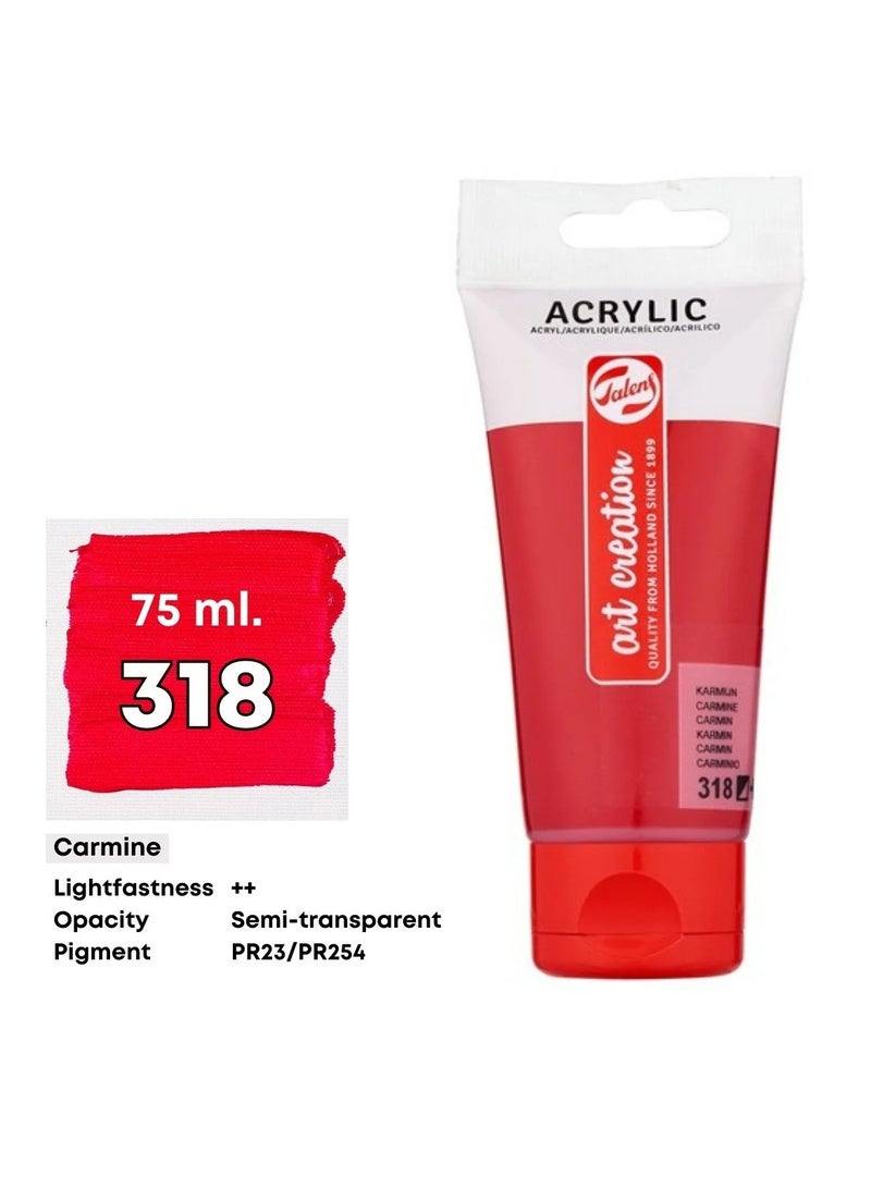 Talens Art Creation Acrylic Paint 75ml 318 Carmine - Image 2
