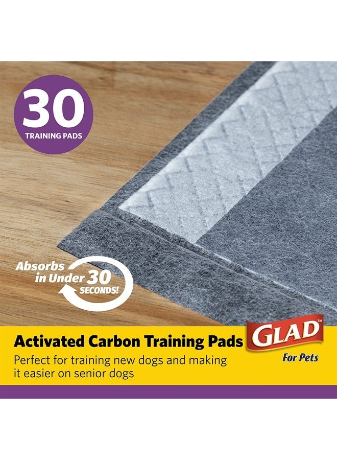 Glad for Pets JUMBO-SIZE Charcoal Puppy Pads | Black Training Pads That ABSORB & Neutralize Urine Instantly | New & Improved Quality Puppy Pee Pads, 30 Count Dog Training Pads - Image 2