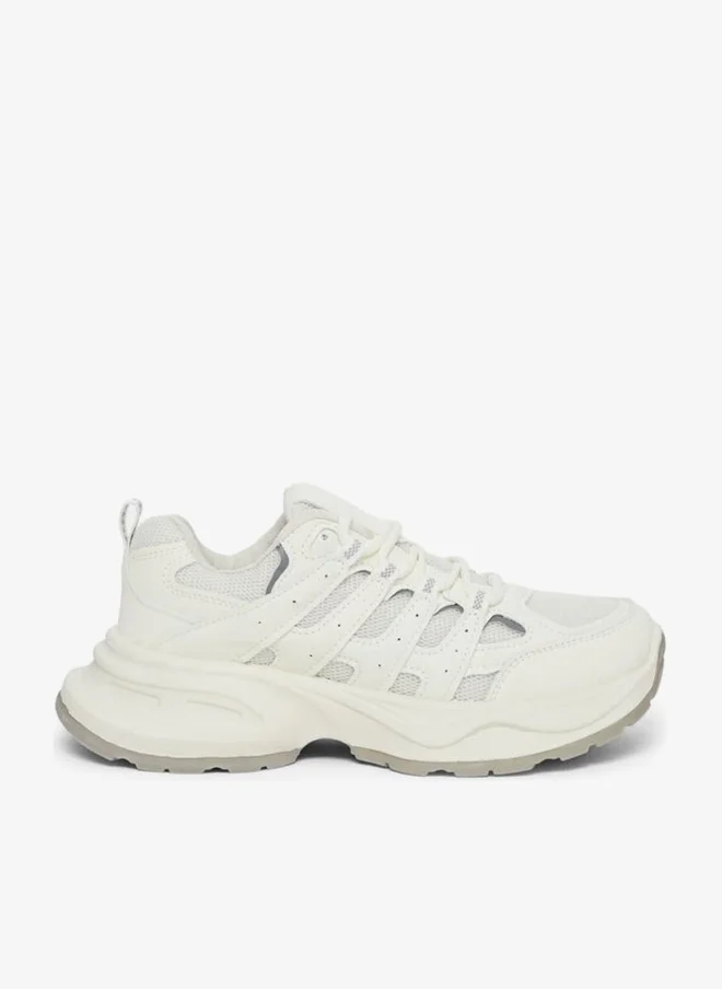 Styli Active Off White Sporty Chunky Sneakers