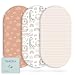 Yoofoss Bassinet Sheets for Baby3Pack Fitted Bassinet Sheets Set Compatible with Halo Bassinest Swivel SleeperBaby DelightAngelblissSoft Breathable Bassinet Mattress Sheets BrownAnimals - Image 2