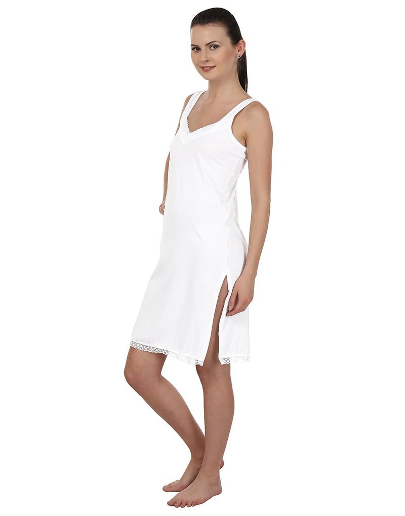 BLAZON Women's Cotton Hosiery Fairy Full Slip (1005 White_01_XL_White_XL) - Image 4