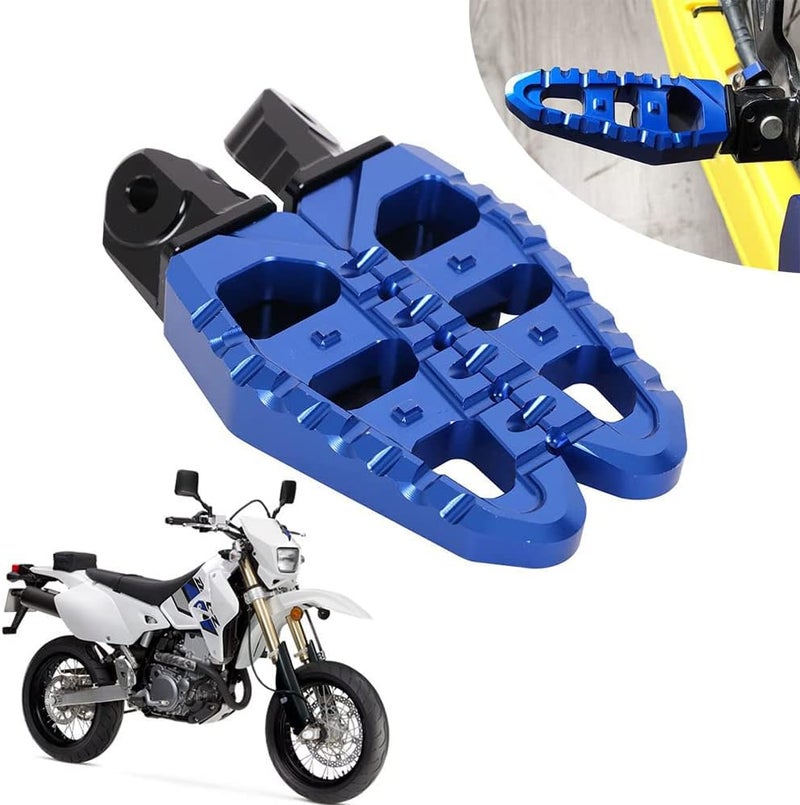 AnXin Motorcycle Passenger Foot Pegs Footrest Rear Footpegs for Various Suzuki Models - Blue