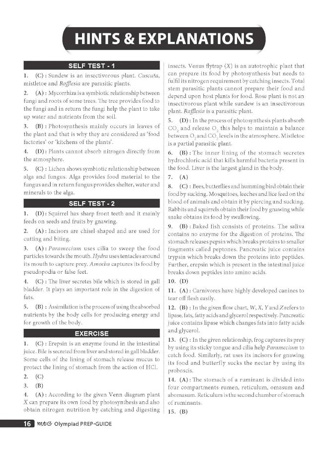 OUROZO MTG Olympiad Prep-Guide Science Class 7 - Detailed Theory, Self Test with NSO Chapterwise Previous Year Question Paper For SOF 2023-24 Exam
