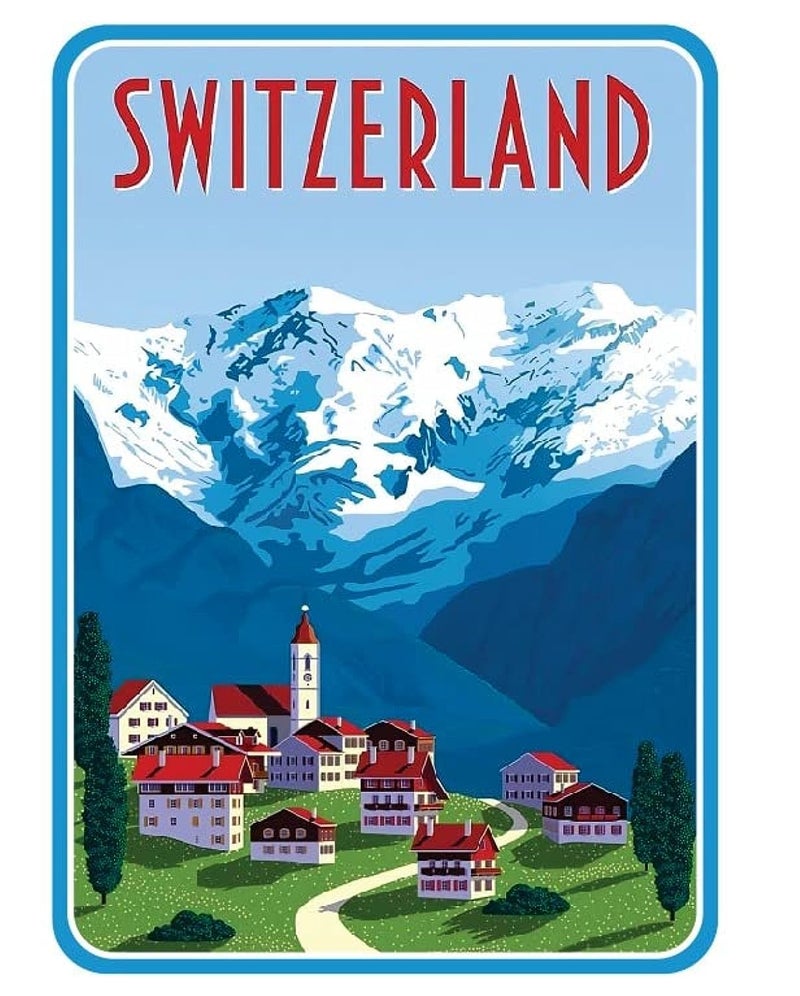 Skywalk Souvenir Switzerland Wooden Fridge Magnet (Multicolor) - Image 5