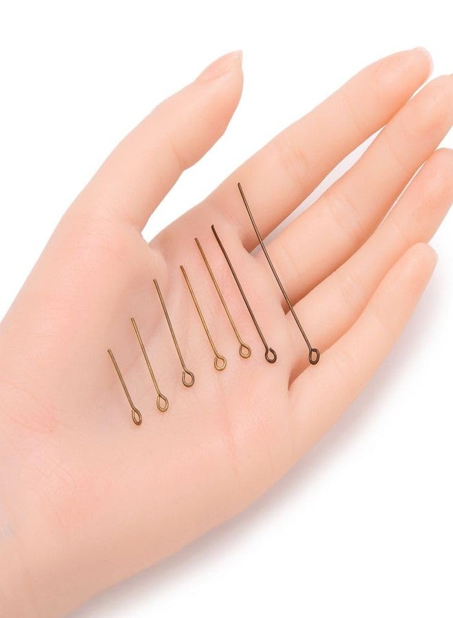 Adabele 200pcs Eye Pins Eyepin 30mm (1.2 Inch) Tarnish Resistant Antique Bronze Plated Brass(Wire 0.8mm/20 Gauge) for DIY Craft Jewelry Making CF153-30 - Image 4