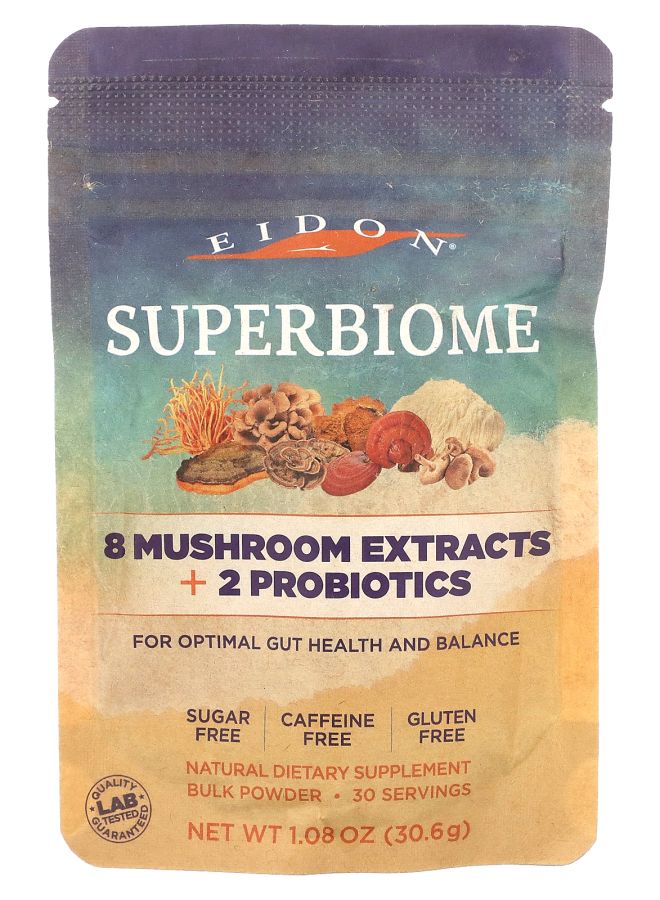 Eidon Ionic Minerals Superbiome 8 Mushroom Extracts + 2 Probiotics 1.08 oz (30.6 g)