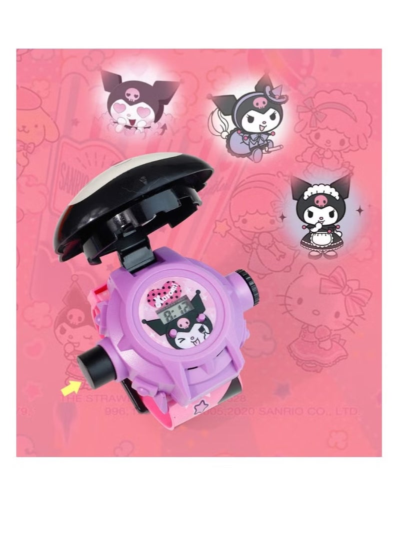 سانريو ساعة ميلودي كورومي سينامورول الكرتونية ثلاثية الأبعاد المضيئة الرقمية للأطفال - Image 5