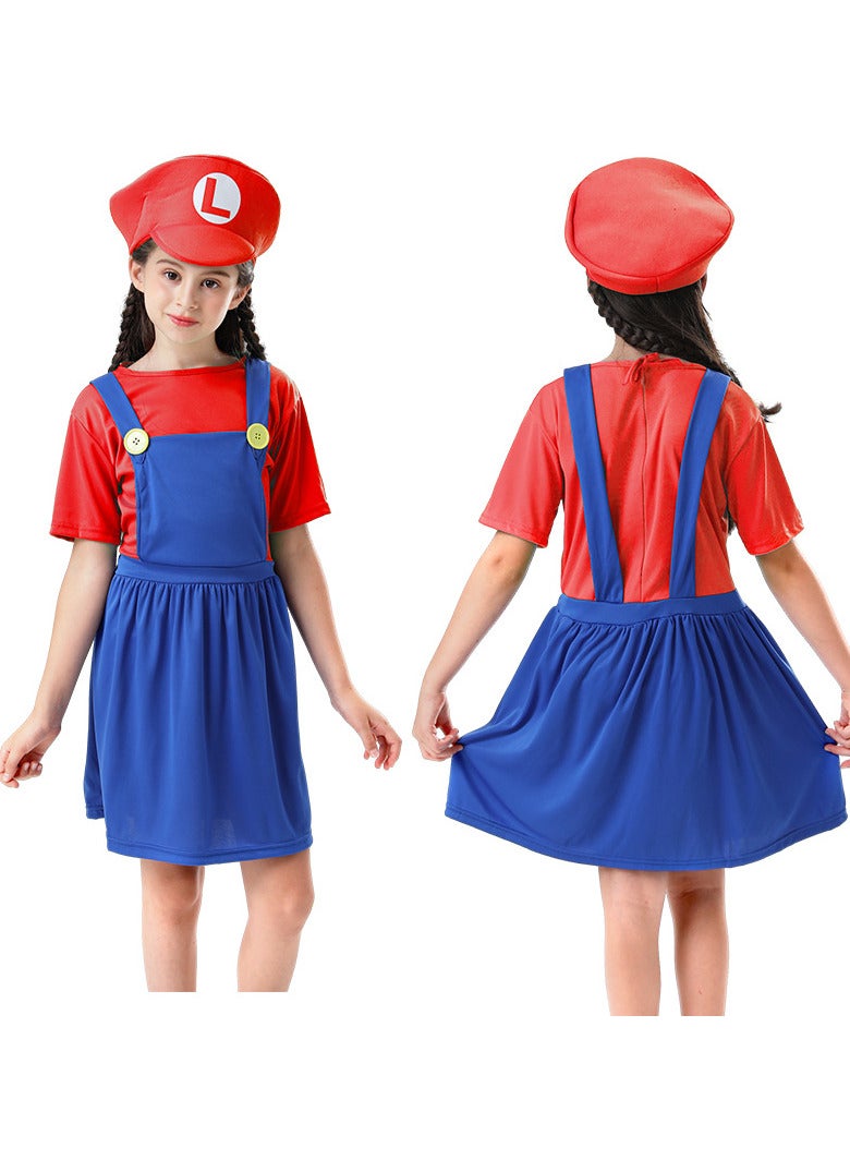 AUTOYSUR طقم زي ماريو لويجي، زي لويجي، زي تنكري للأولاد والبنات، أزياء تنكرية للكرنفال - Image 1