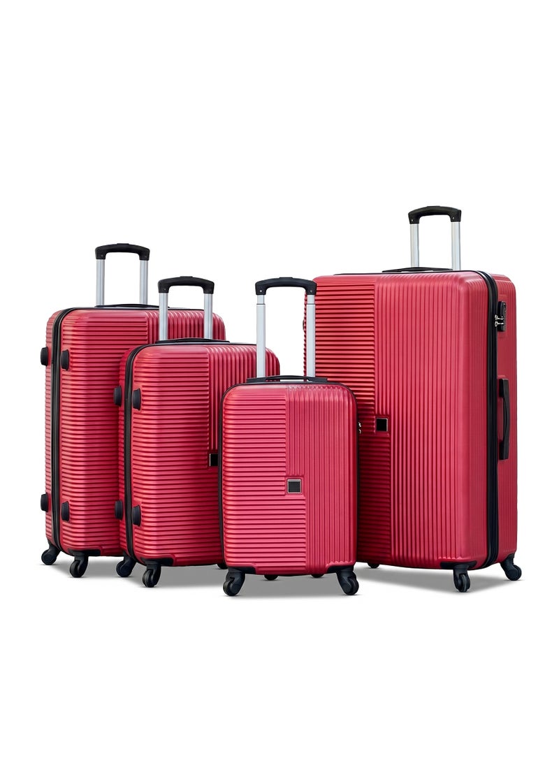 ZAAPPY Horizo Vertic ABS Luggage Hard Shell Lightweight 4PCS Set (20/24/28/32 Inch) Suitcase, Combination Lock - Image 1