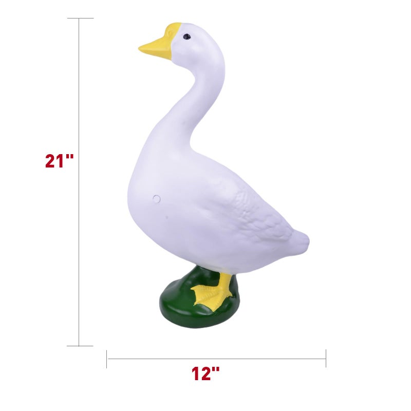 Lamiaraga 21" Magenetic Resin Large Porch Goose Statue Gardern Goose in Front Garden Decor Duck Statue - Image 3