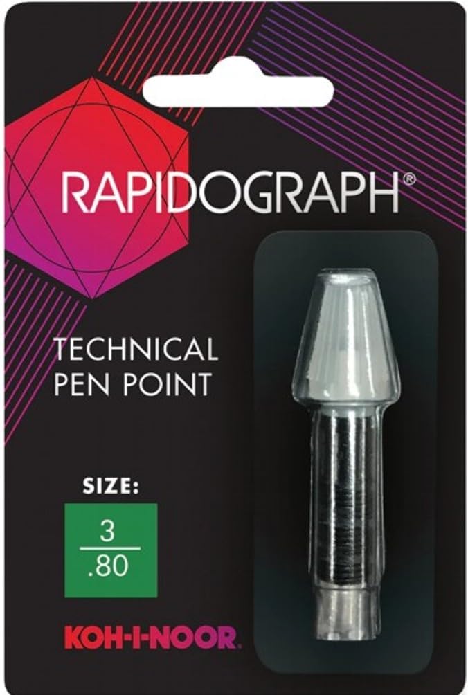Koh-I-Noor Rapidograph Stainless Steel Replacement Point, .80mm - Image 1