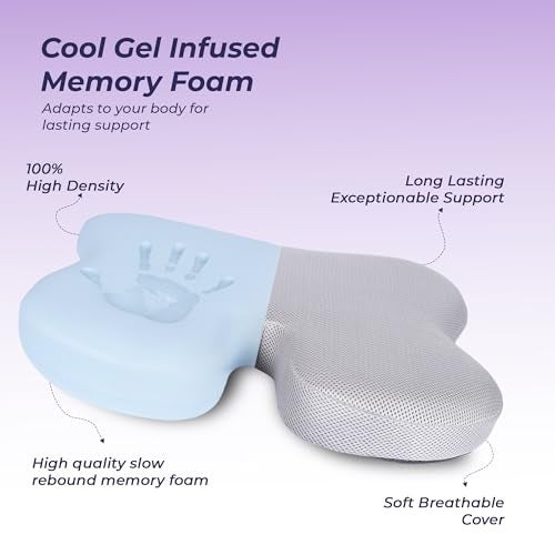 Billebon Ultimate Car Wedge Seat Cushion | Premium Memory Foam Cushion with Coccyx Tailbone Cutout | Helps Relieve Hip, Tailbone & Lower Back Pain | Supports Weight Up to 100 kg (Grey Pack of 1) - Image 3
