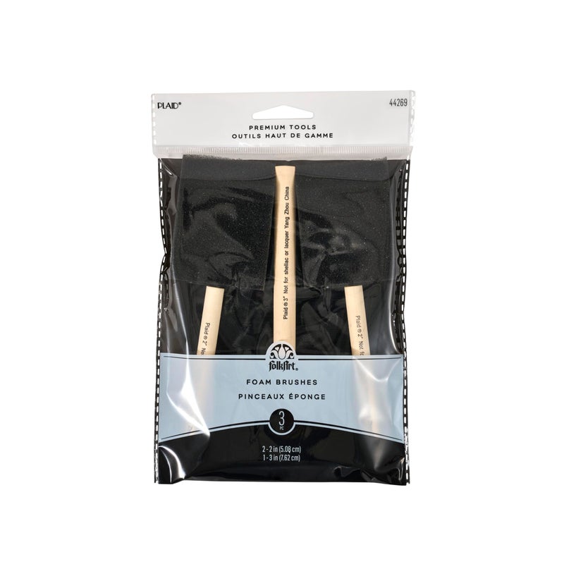 Plaid Foam Brushes 44269 3 Pack One Size