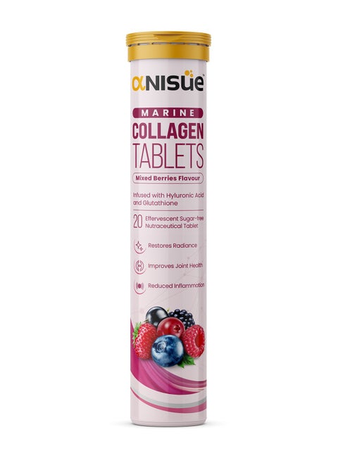 Anisue Marine Collagen, Glutathione, Hyluronic Acid & Vitamin C Mixed Berries Flavor Pack Of 1 - 20 Effervescent Tablets | Best Price Kuwait | Salmiya, Jabriya Anisue Marine Collagen, Glutathione, Hyluronic Acid & Vitamin C Mixed Berries Flavor Pack Of 1 - 20 Effervescent Tablets | Best Price Kuwait | Salmiya, Jabriya