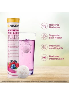 Anisue Marine Collagen, Glutathione, Hyluronic Acid & Vitamin C  Mixed Berries Flavor Pack Of 1 - 20 Effervescent Tablets  - Image 3