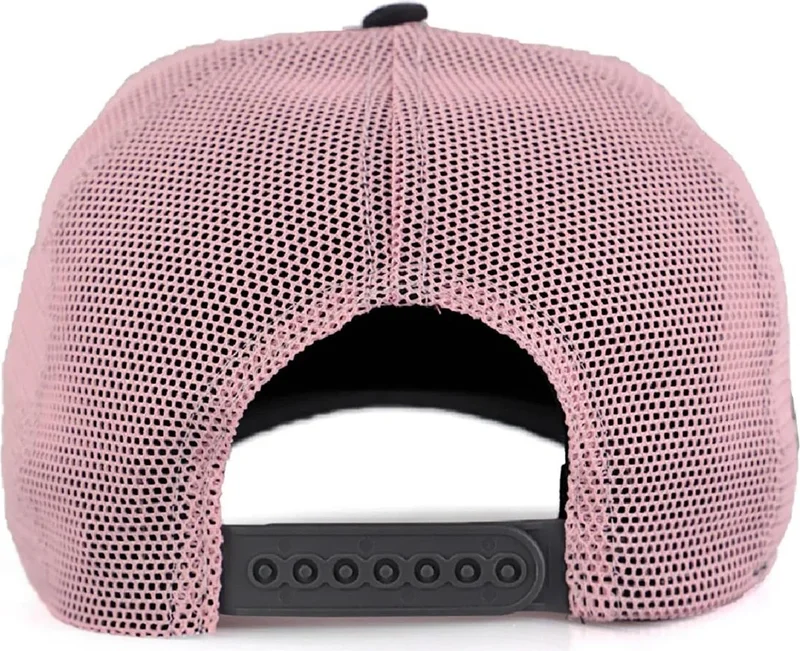 Black Börk Blackbörk V1 Trucker Positive - Unisex Anthracite-Pink Hat (Cap) with 1 Code Logo