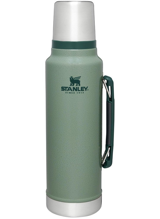 Stanley Stanley Classic Legendary Vacuum Bottle 1.5 qt | Wide Mouth with Leakproof Cup Lid | Keep Drinks Hot or Cold | Packable for Travel | Insulated Stainless Steel Thermos | BPA-Free | Hammertone Green  - Image 1