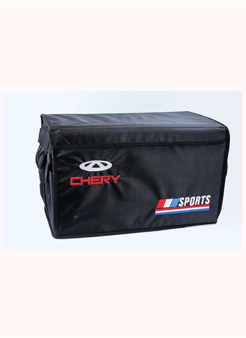 Foldable Trunk Organizer Storage Box, with Small Pockets, Cargo Container Compartments, Shoe Organizer, Black - Multi Colors (Chery)