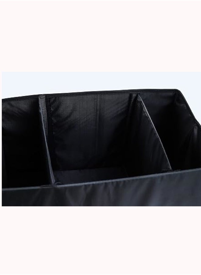 Foldable Trunk Organizer Storage Box, with Small Pockets, Cargo Container Compartments, Shoe Organizer, Black - Multi Colors (Chery)