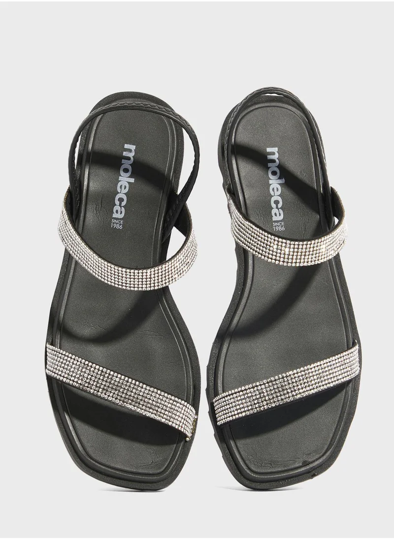 MOLECA Harper Multi Strap Flat Sandals
