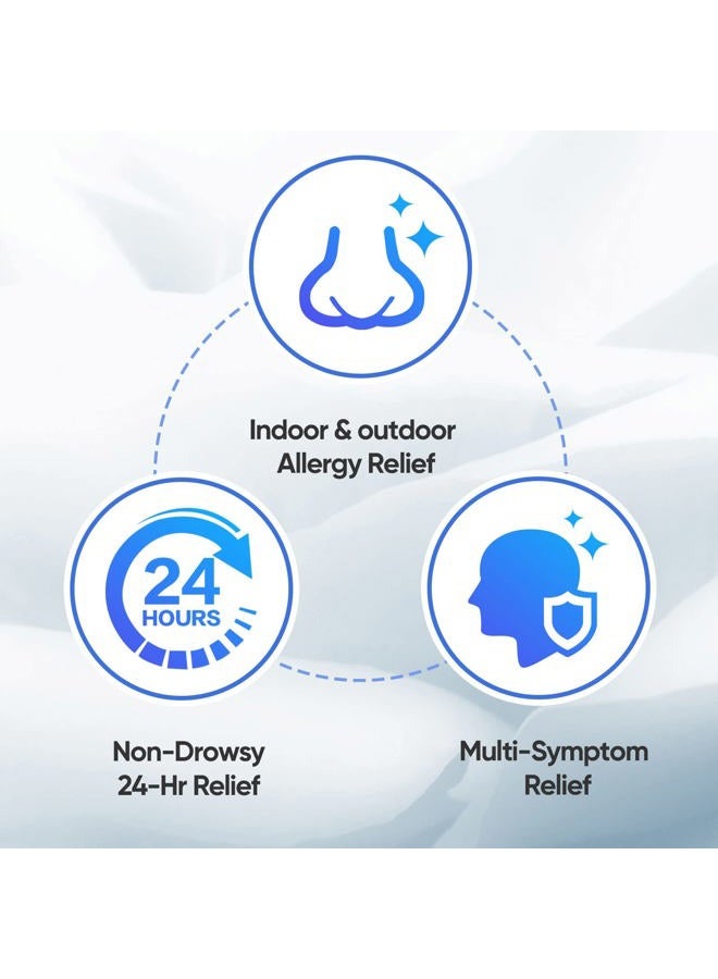 RXZELL Allergy Relief, Loratadine 10mg, 180 Tablets – 24 Hour Non-Drowsy Antihistamine Allergy Medicine - Image 3