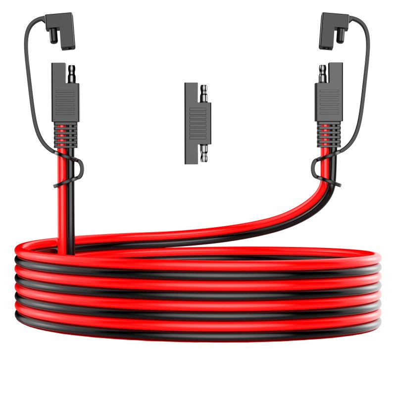 BBHEJJ 12AWG SAE Extension Cable 10FT SAE Connector Extension Cable Quick Disconnect Wire Harness with Polarity Reverse Adapter for Solar Panel Battery Motorcycle Car RV Truck - Image 2