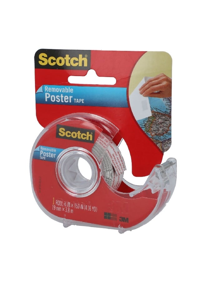 Scotch  Wall Saver Double Sided Removable Poster Tape White 1.9cm x 3.8m 70005087062  - Image 2