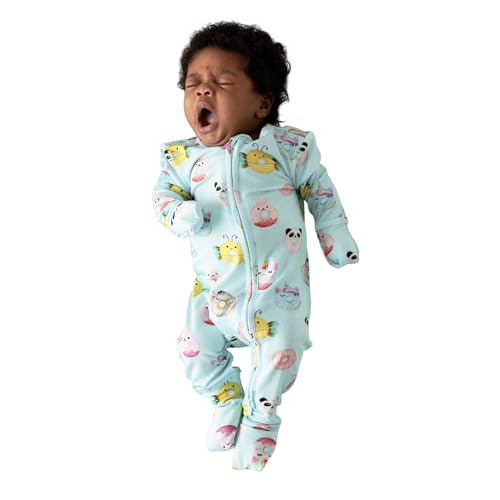 Posh Peanut Convertible Baby Sleepers - Boys Footless Baby Pajamas with 2 Way Zipper for Easy Diaper Changes - Donuts, 0-3 Months - Image 1