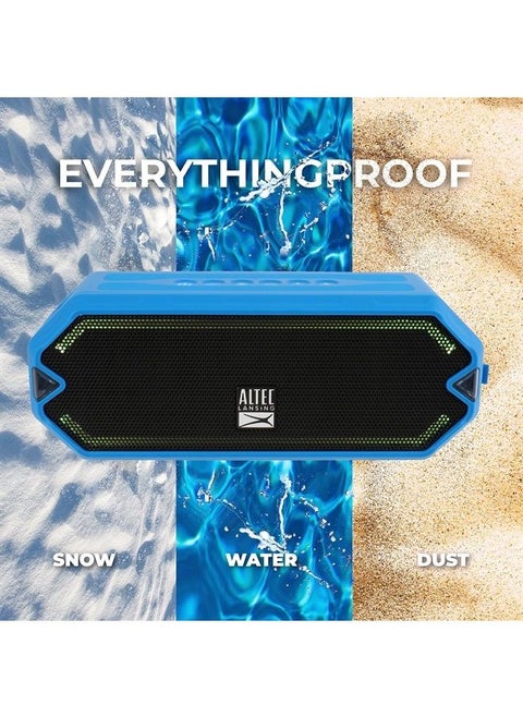 HydraJolt Wireless Bluetooth Speaker, Waterproof Portable Speakers with Built In Phone Charger and Lights, Everything Proof Outdoor, Shockproof, Snowproof, 16 Hours Playtime (Royal Blue)