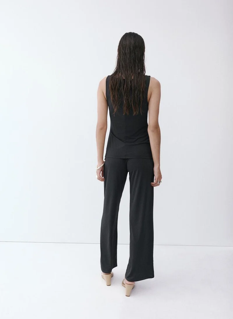 Mango Combined Jumpsuit With Resin Appliqué