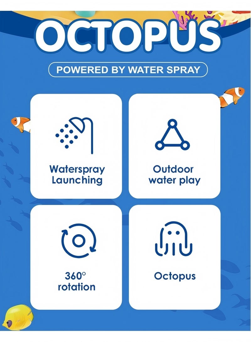 Octopus Rocket Sprinkler Water Pressure Lift-off Sprinkler Children's Outdoor Water Toy - Image 3