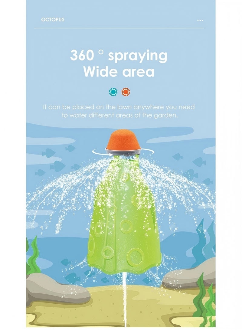 Octopus Rocket Sprinkler Water Pressure Lift-off Sprinkler Children's Outdoor Water Toy - Image 4