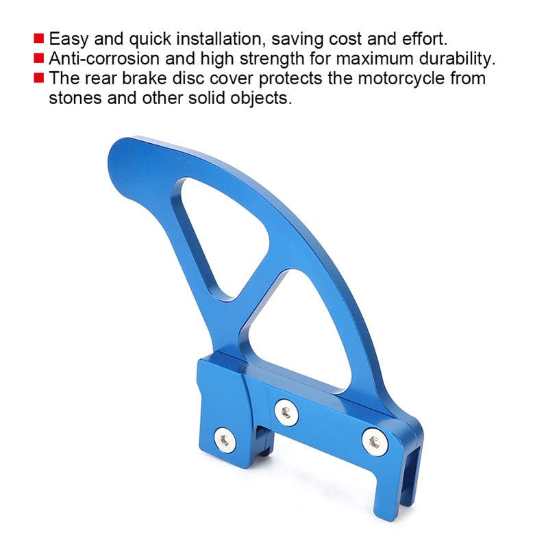High Strength Aluminum Alloy Rear Brake Disc Guard Protector For Motorcycles Blue - Image 4