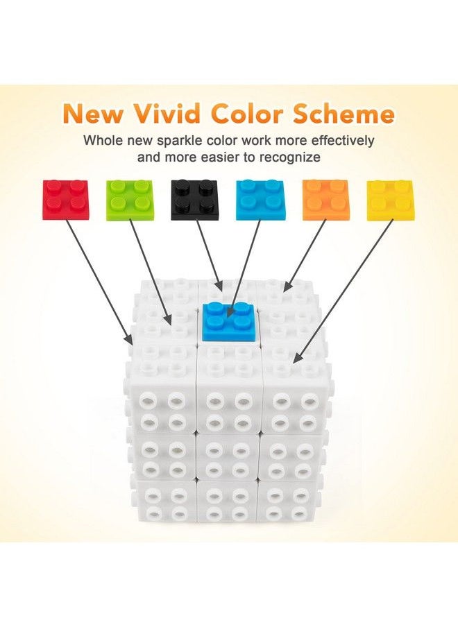 D-FantiX - Building Brick Blocks 3X3X3 Speed Cube Toy Buildon Brick 3D Magic Cube Handheld Brain Teaser Puzzles Gift Ideas Puzzle Building Cube Game For Kids Adults (Included Brick Separator) - Image 1