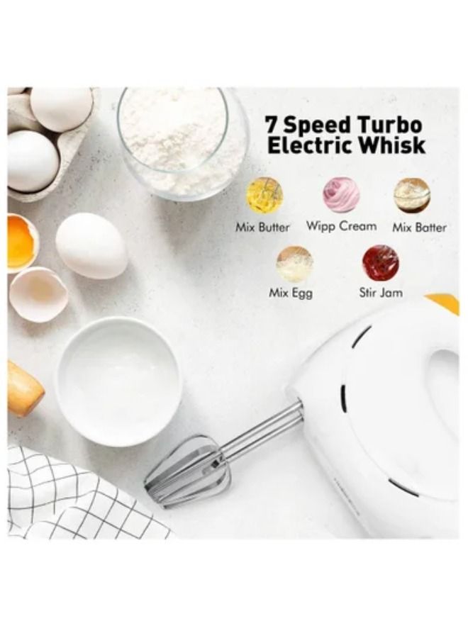 SHOPI Professional Electric Handheld Food Collection Hand Mixer For Baking 7 Speed Function 150W Hand Mixer - Image 2