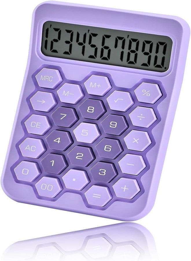 TGOPIT آلة حاسبة ملونة على شكل حلوى من TGOPIT، آلة حاسبة ميكانيكية لطيفة بشاشة LCD كبيرة مكونة من 12 رقمًا وأزرار دائرية كبيرة، سهلة الضغط، مناسبة للمدرسة والمكتب والعمل والمنزل، خاصية السكون التلقائي (متعددة الألوان) - Image 1
