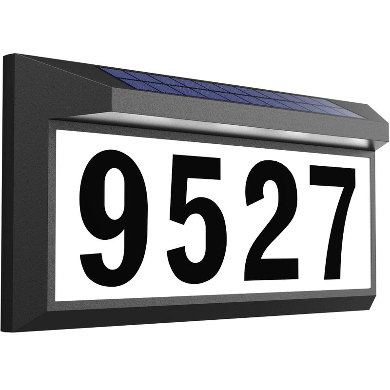 Eyrosa Solar Address Sign, Lighted Address Plaque Outdoor Waterproof, Illuminated Address Numbers, House Numbers for Outside - Image 1