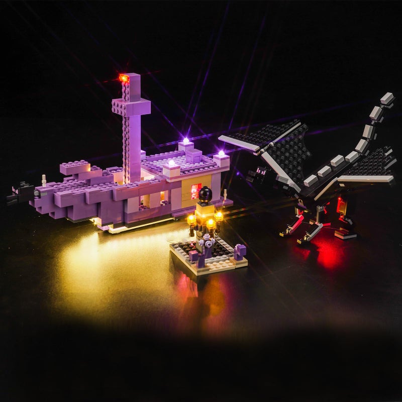 LocoLee LED Light Kit Compatible with Lego 21264 The Ender Dragon and End Ship No Models Only Light Creative Lighting Set Accessories Compatible with Lego 21264 Set - Image 3