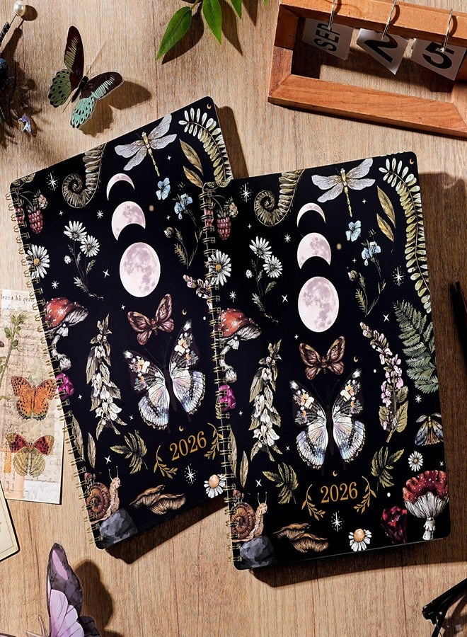 ترسيز مخطط عام 2026 - من يناير إلى ديسمبر 2026، مقاس 8.5 × 11 بوصة، مخطط أسبوعي وشهري لعام 2026، تقويم حلزوني مع 12 علامة تبويب شهرية، وجيب داخلي - Image 2