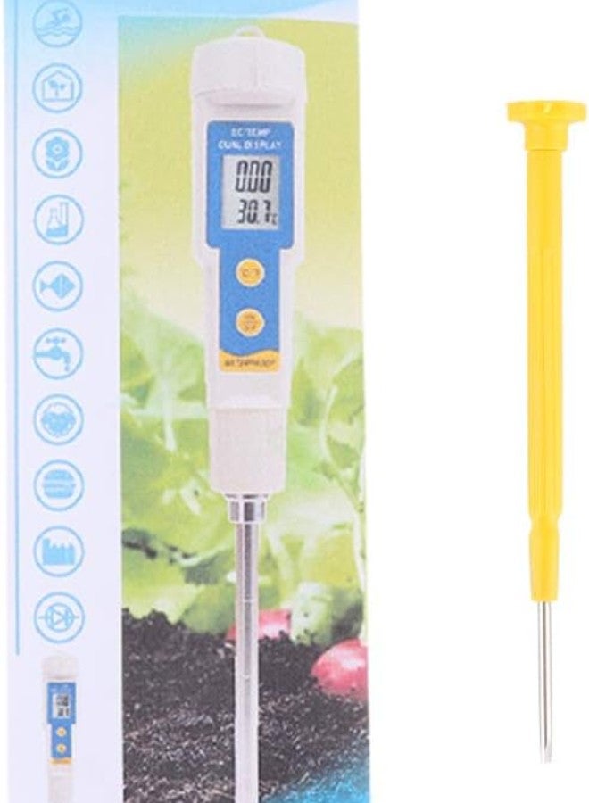 klarako Portable Mini Digital Soil EC Meter Salinity Tester for Indoor Outdoor Garden Farm Lawn Plants Supplies 