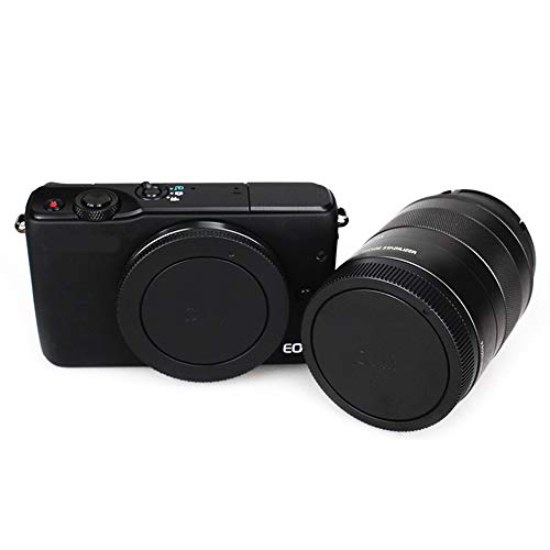 JJC 2-Pack Body Cap and Rear Lens Cap Cover Kit for Canon EOS M50 M50 Mark II M5 M6 M6 Mark II M200 M100 M10 M3 M2 M and More Canon EF-M Mount Mirrorless Camera and Lens - Image 5
