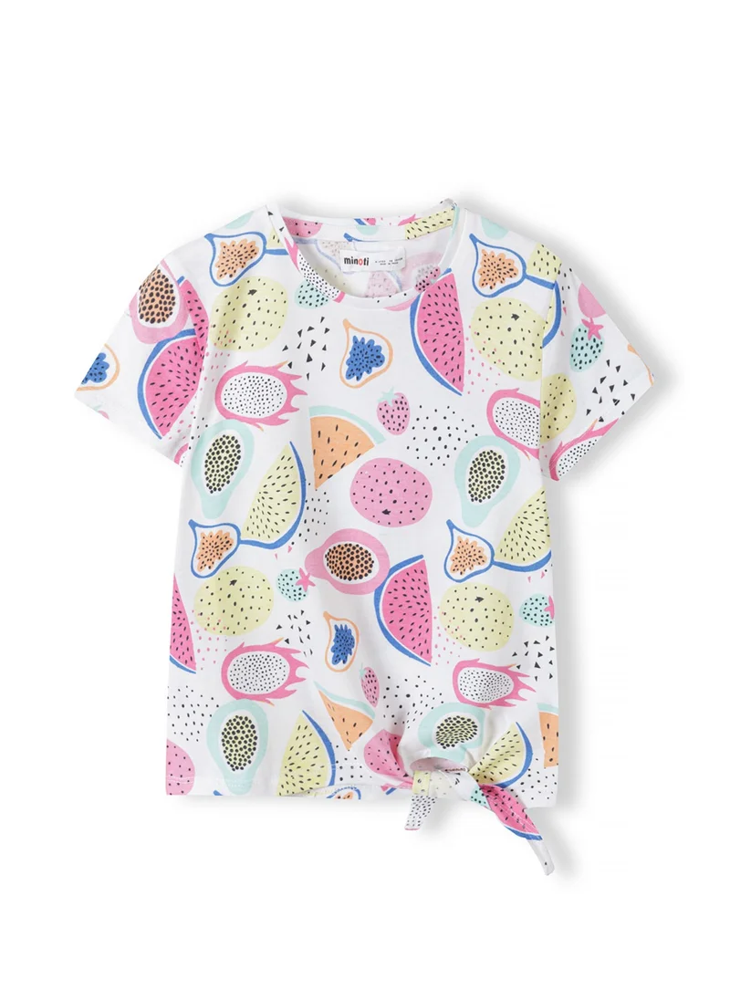 MINOTI Kids Girls Tie Front T-Shirt