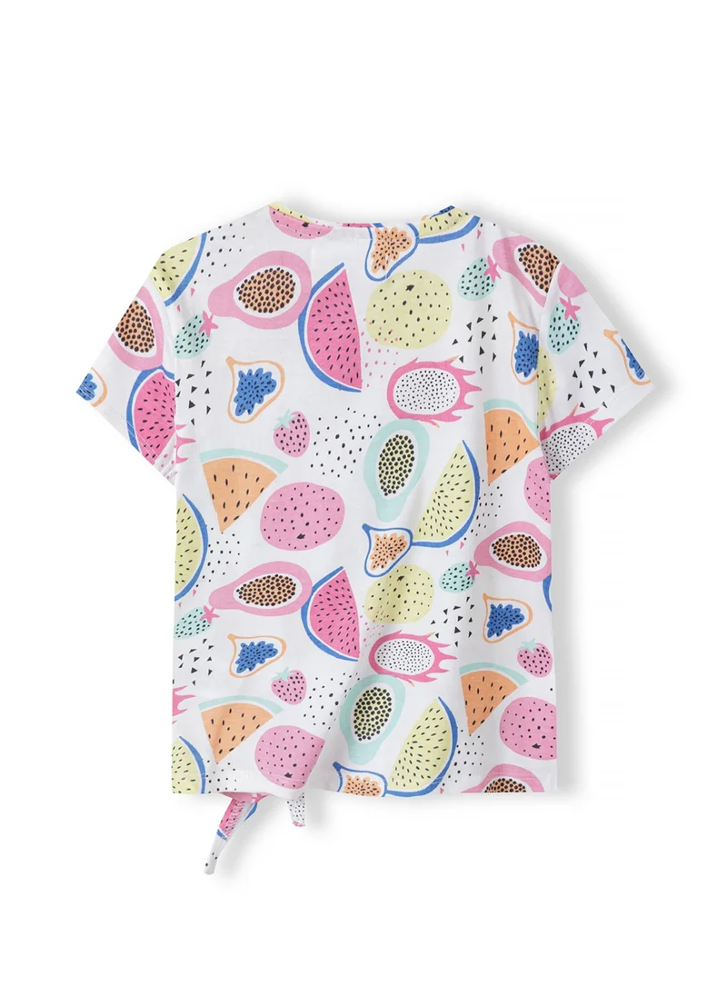 MINOTI Kids Girls Tie Front T-Shirt