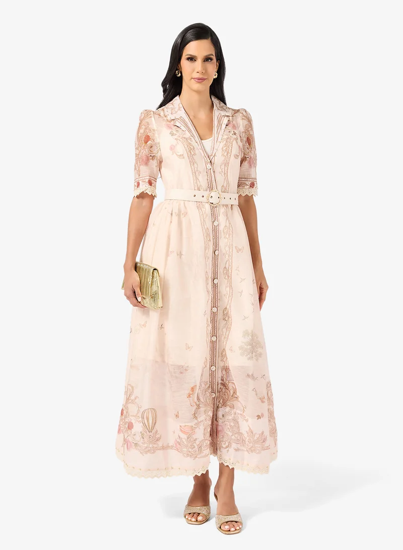 خزانة Floral Print Dress