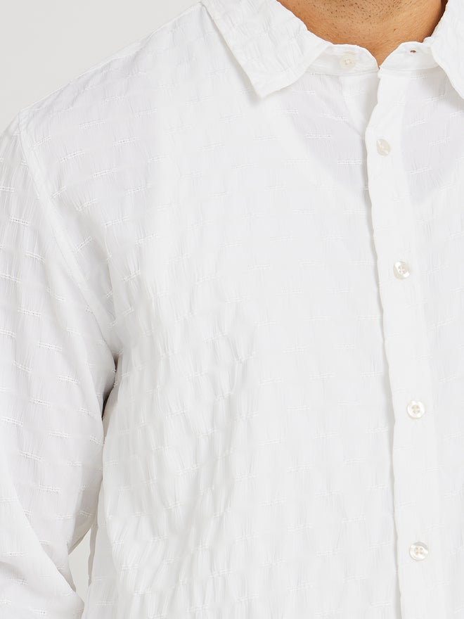 Styli Textured Crew Collar Long Sleeve Regular Fit Shirt - Image 3