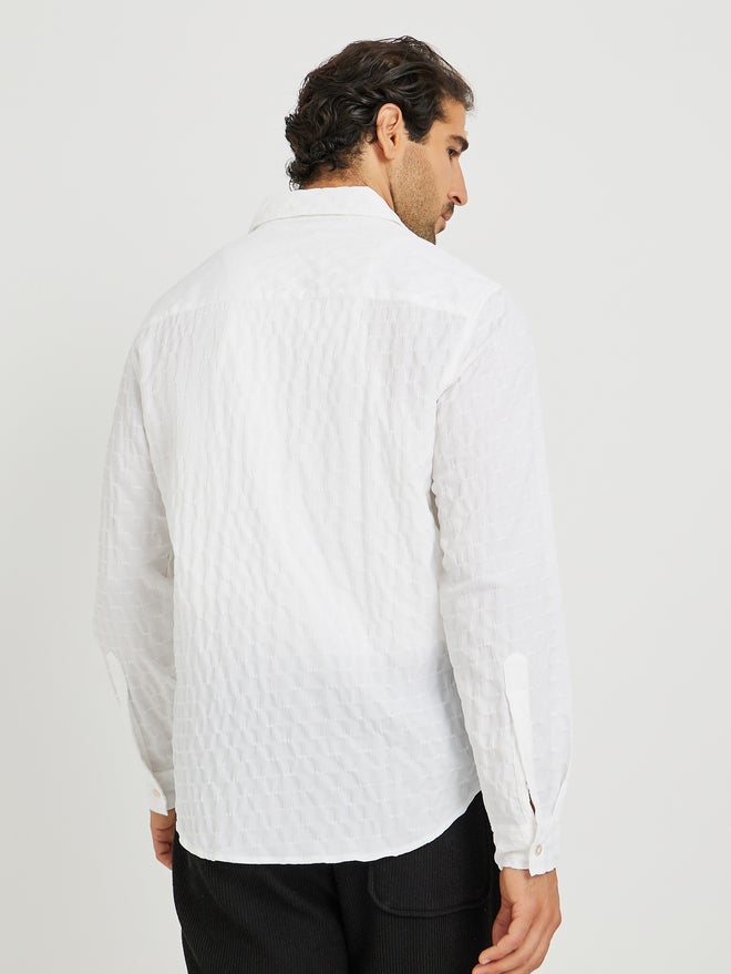 Styli Textured Crew Collar Long Sleeve Regular Fit Shirt - Image 4
